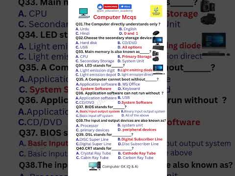 computer mcqs part 4 | computer important mcqs