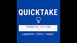 Howard's QuickTake: GENIUS Act Part I