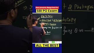 Document Required on SBI PO Prelims Exam Centre #sbipo #sbipoexam #olivebaordbanking #shorts