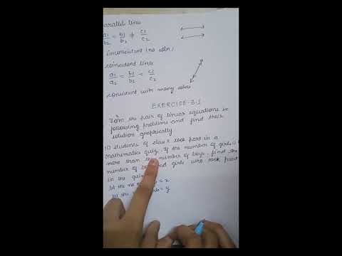 CBSE | Class 10th | maths | Chapter 3 | Pair of linear equations in two variables | Exercise 3.1