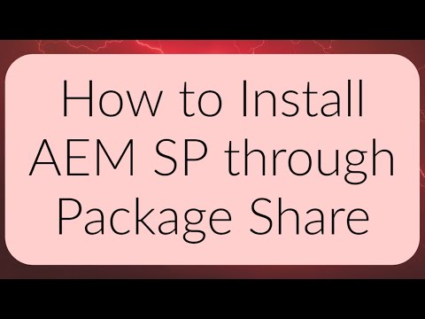 AEM Tutorial - How to Install AEM Service Pack From Package Share