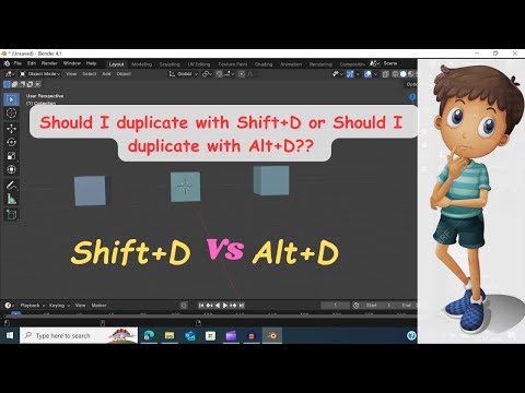 Blenders Basics :Shift +D vs Alt +D #blender3d  #3dmodeling  #blendertutorial