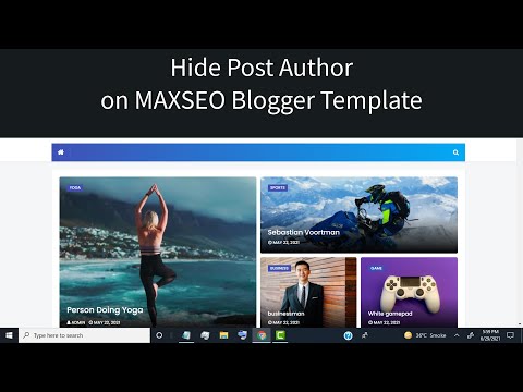How To Hide Post Author on MAXSEO Blogger Template