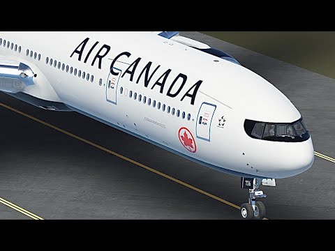 CYYZ-Air Canada B777-300ER Landing at Toronto Pearson Int'l Airport.
