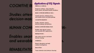 Application of EEG Signal #biology  #ai #education #eeg #medical  #brain #bci #SimplifiedAI-Tephi
