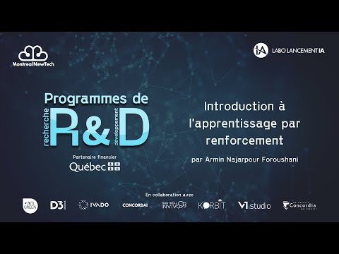 Programmes de R&D - Ateliers d'IA: Introduction à l'apprentissage par renforcement