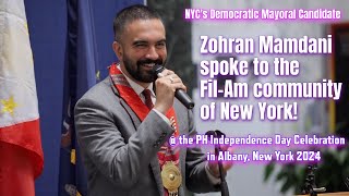 Here's what ZOHRAN MAMDANI said to the Filipino Americans in New York!