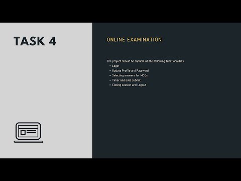 Online Examination System Project #TASK04 | JAVA DEVELOPMENT INTERN | OASIS INFOBYTE