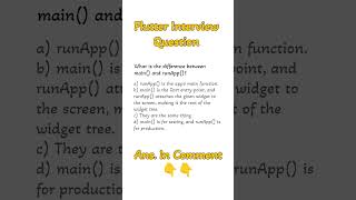 Main vs RunApp Function #flutter