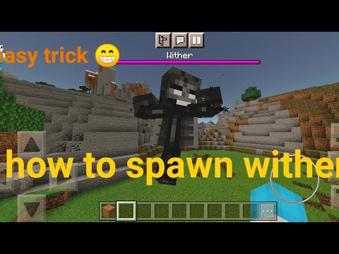 how to spawn wither / trick for new player | not for experienced player | Minecraft PE