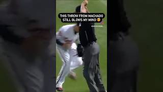 This throw from Manny Machado still blows my mind 🤯 #baseballplay #mannymachado #mlb #shorts