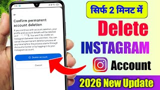Instagram account delete kaise kare permanently | how to delete instagram account