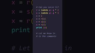 Can You Crack This Python Puzzle? Part 1 | #python  #programming  #software  #engineering  #shorts