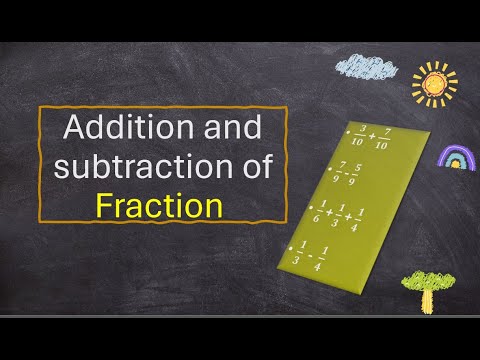 Addition and subtraction of fractions with same and different denominators