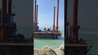 "Building the future, one platform at a time!  #OffshoreConstruction #JackupBarge #MarineEngineering