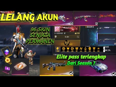 Lelang akun free fire Elite pass full dari season 7 sampai sekarang