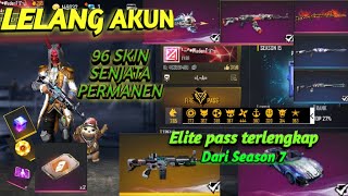 Lelang akun free fire Elite pass full dari season 7 sampai sekarang