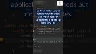 "Java Variable Overriding Explained | Understanding Polymorphism in Java"