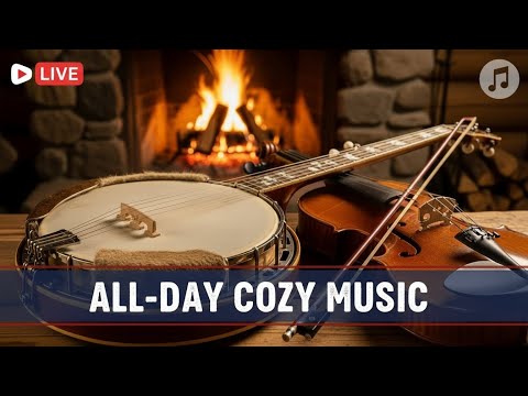 Bluegrass by the Fireplace | Live Acoustic Instrumental for Positive Vibes