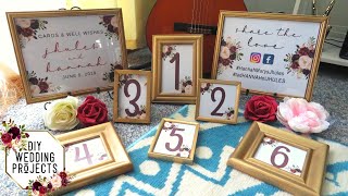 HOW TO MAKE TABLE NUMBERS AND WEDDING SIGNAGES | DIY WEDDING