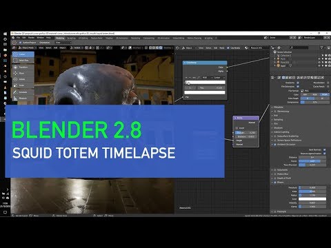 Blender 2.8 Sculpting Timelapse - Squid Totem