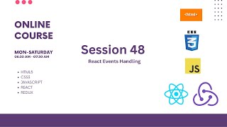 Web Development Training in Telugu |  React events handling - Session 48