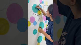 Mural art on wall #shorts #youtubeshorts #walldecor #muralartist #muralwork #wallpainting #art