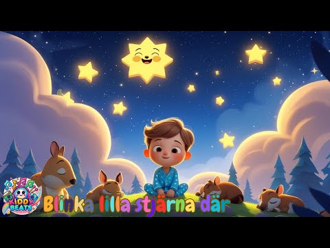 Blinka Lilla Stjärna Där | Barnsånger | Twinkle twinkle in Swedish | Kiddy Beats🎶Svenska Barnramsor