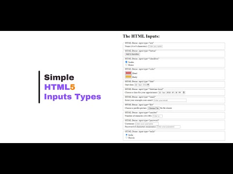 Master HTML5 Input Types in 10 Minutes!