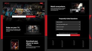 How to make Netflix Website Clone Using HTML and CSS #viralvideo