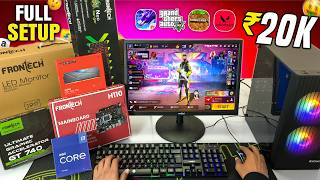 I build "Full Setup" Gaming PC Online - Intel Chipset PC with Monitor & Keyboard Mouse Free Fire GTA