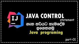 Java Programming in sinhala Control Statement   If Statement Part 01