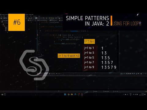Simple Patterns in Java: 2 | Using for loop | Odd Numbers | Coding in Java | Eclipse | #6
