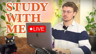 Study With Me LIVE 🚀 12-HOURS — Deep Focus (50/10 Pomodoro) | Cozy UK Rain, No Distractions!