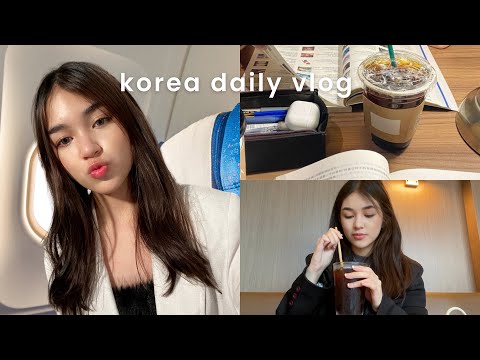 COLLEGE VLOG • travelling to korea, productive morning, balancing school & work life ✈️🍰
