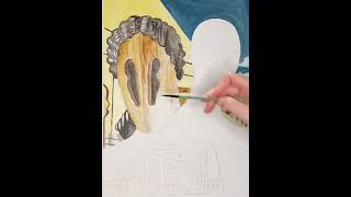 Recreating Giorgio de Chirico's Two Masks Masterpiece!#art #painting #surrealistpainting