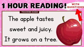 1 HOUR READING LESSON WITH COMPREHENSION CHECK | SIMPLE SENTENCES AND EASY QUESTIONS | TEACHING MAMA