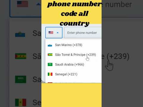Phone number code all country || Number code  #code #phonecase