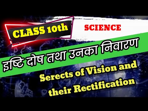 दृष्टि दोष तथा उसका निवारण class 10 physics