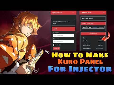 HOW TO MAKE KURO PANEL FOR INJECTOR AND HOST FULL SETUP | MAKE KEY LOGIN SYSTEM EASY | ARYANISPE