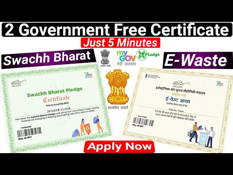 Free Government Certificate | Swachh Bharat Pledge Certificate | Government Pledge Certificate.