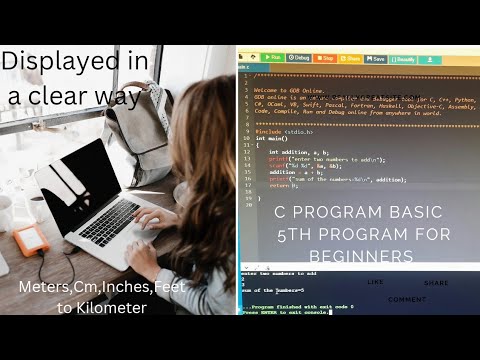 Kilometer to Centimeter, Inches, Feet  converting in single C language program #programming #coding