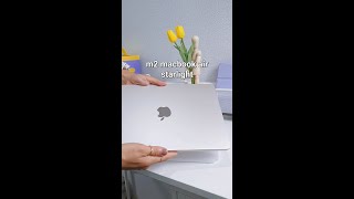 m2 macbook air starlight unboxing #shorts #macbookairm2