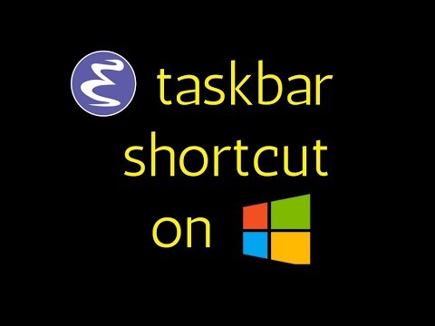 Emacs - Creating a taskbar shortcut on Windows