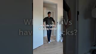 Devs have such big backs, they don’t fit through the door #programmerjokes #devjokes