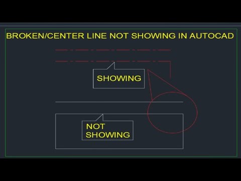 Broken/Center Line not Showing in AutoCAD.