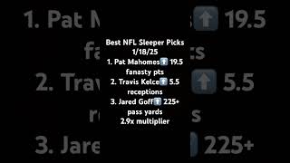 Best NFL Sleeper Picks 1/18/25 Div Round #footballpicks #sleeperpicks #podcast #cashout