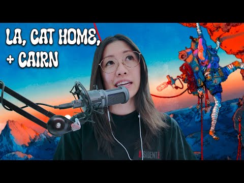 LA vlog, cardboard cat house, & Cairn demo gameplay