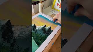 Mountain Range Acrylic Painting ❤️ #creativemoms #paintings #enjoyyourlife #acrylicpainting