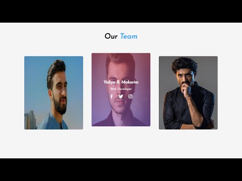 How to create our team section using html and css